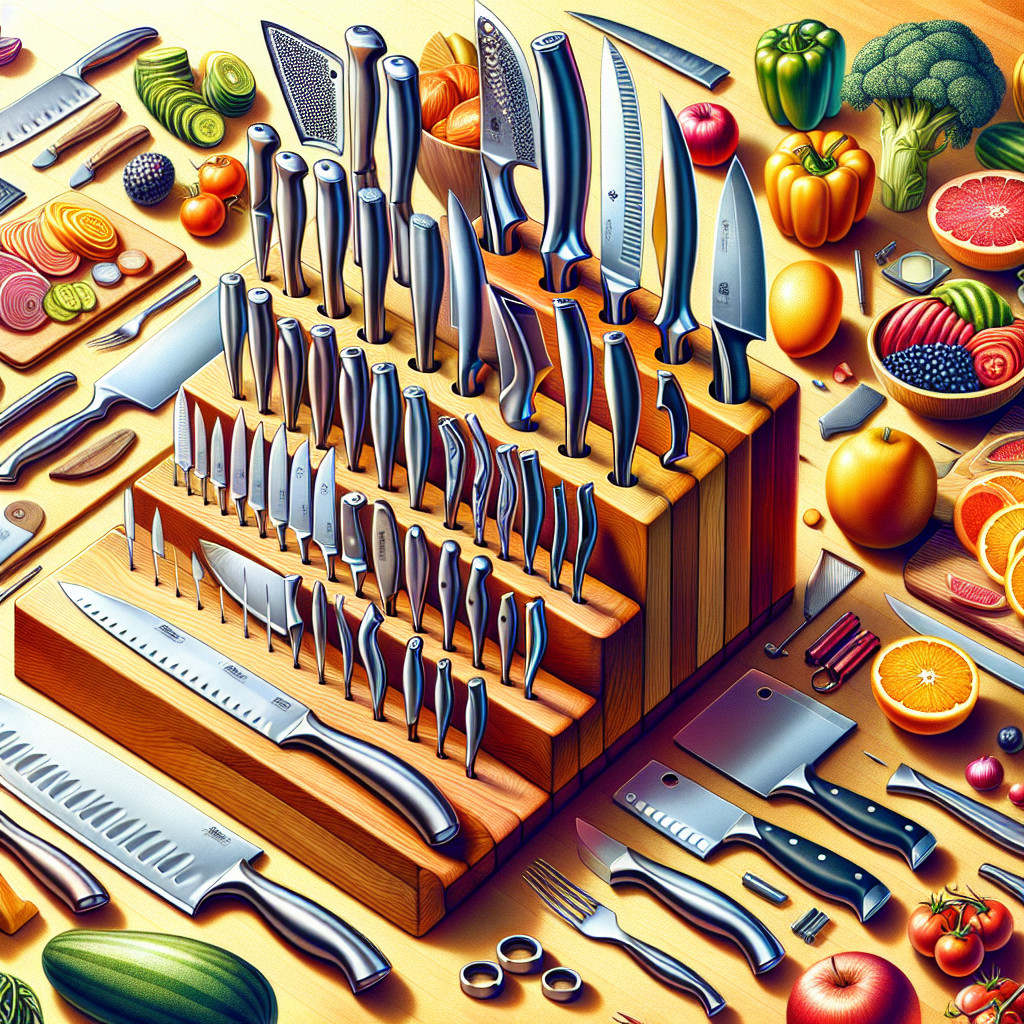 Zestawy noży kuchennych: Noże do krojenia potraw japońskich.